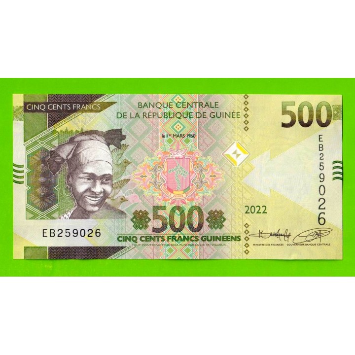 Гвинея - 500 франков - 2022 (EB) - UNC!!!