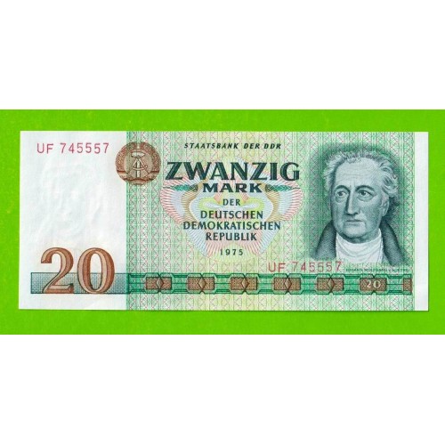 Германия  (ГДР) - 20 марок - 1975 (UF) - UNC-!!!