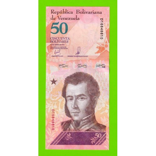 Венесуэла - 50 боливаров - 2018 - UNC!!!