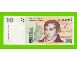 Аргентина - 10 песо - 1998 (C) - редкий год - aUNC!!!