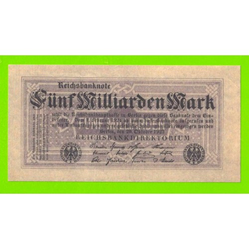 Германия - 5000000000 / 5 миллиардов марок - 1923 - м.б. реплика - aUNC!!!