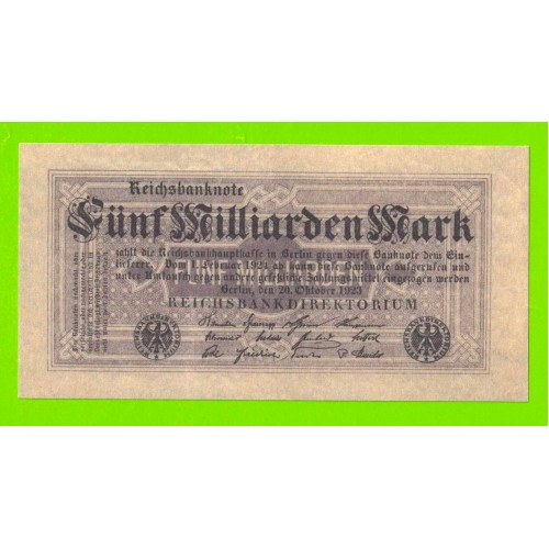 Германия - 5000000000 / 5 миллиардов марок - 1923 - м.б. реплика - aUNC!!!