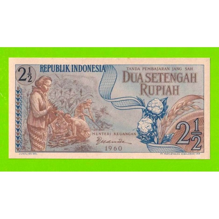 Индонезия - 2 1/2 рупии (2,5 рупии) - 1960 - UNC!!!