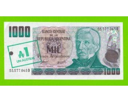 Аргентина - 1 аустраль на 1000 песо - 1985 (D) - aUNC!!!