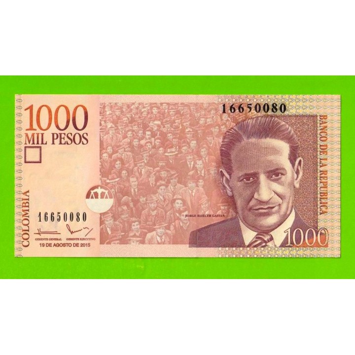 Колумбия - 1000 песо - 2015 - UNC!!!