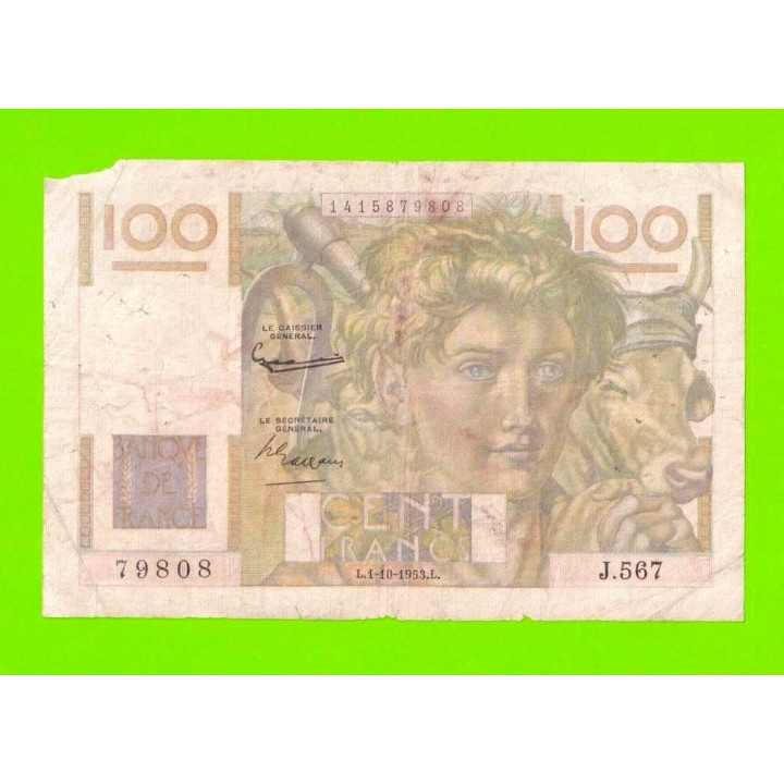 Франция - 100 франков - 1953