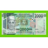Гвинея - 2000 франков - 2022 (FW) - UNC!!!