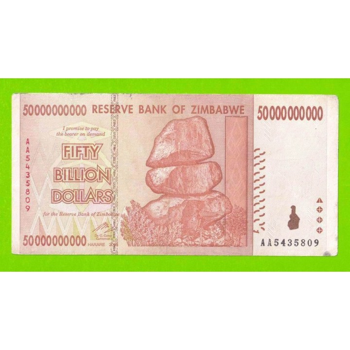 Зимбабве - 50000000000 / 50 миллиардов долларов - 2008 (AA)