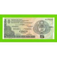Аргентина, Чако - 5 песо - 2001 - UNC!!!