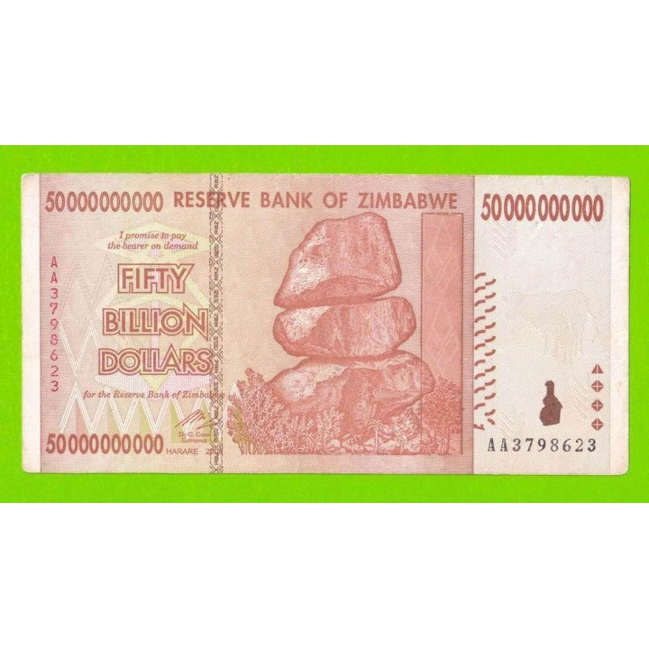 Зимбабве - 50000000000 / 50 миллиардов долларов - 2008 (AA)