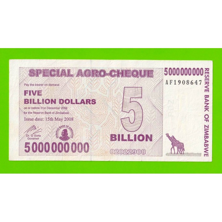 Зимбабве - 5000000000 / 5 миллиардов долларов - 2008 (AF)