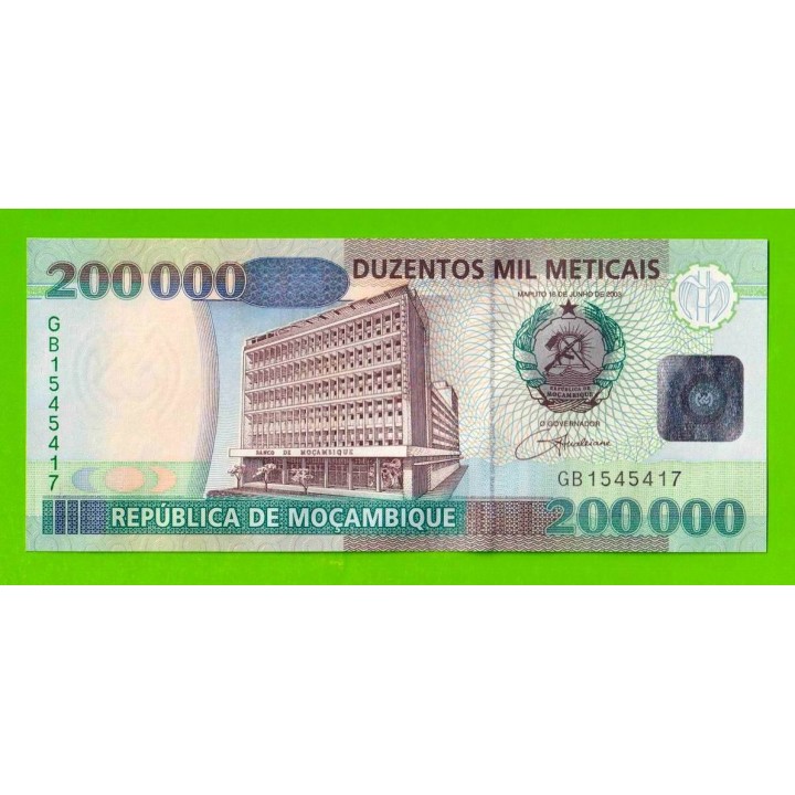 Мозамбик - 200000 метикалов - 2003 (GB) - UNC!!!