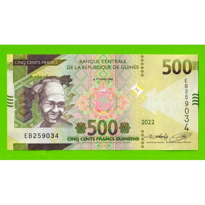 Гвинея - 500 франков - 2022 (EB) - UNC!!!