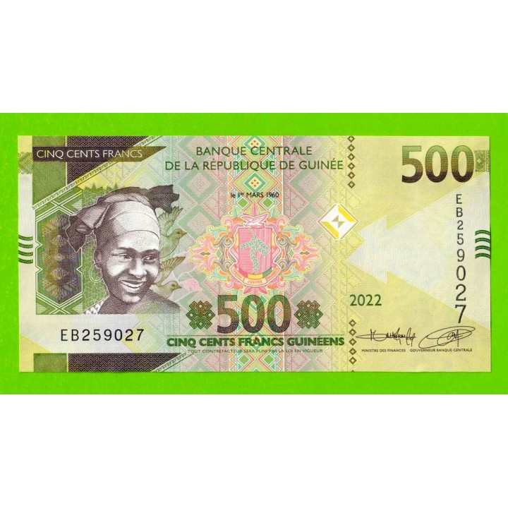 Гвинея - 500 франков - 2022 (EB) - UNC!!!