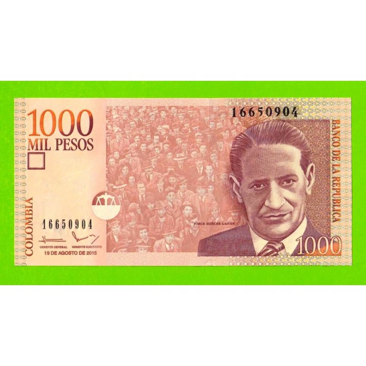 Колумбия - 1000 песо - 2015 - UNC!!!