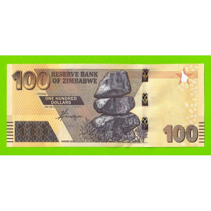 Зимбабве - 100 долларов - 2020 (AK) - UNC!!!