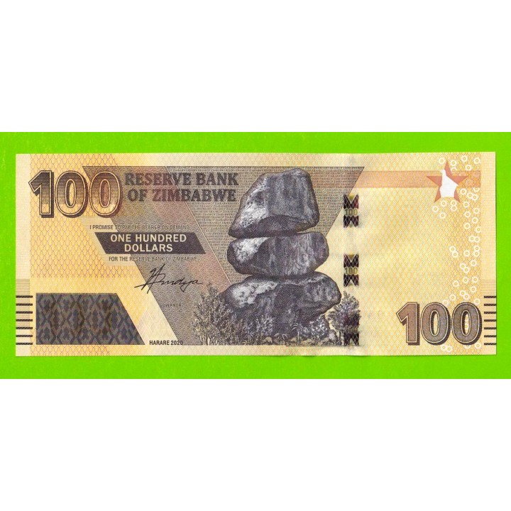 Зимбабве - 100 долларов - 2020 (AK) - UNC!!!