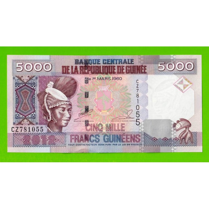 Гвинея - 5000 франков - 2012 (CZ) - UNC!!!