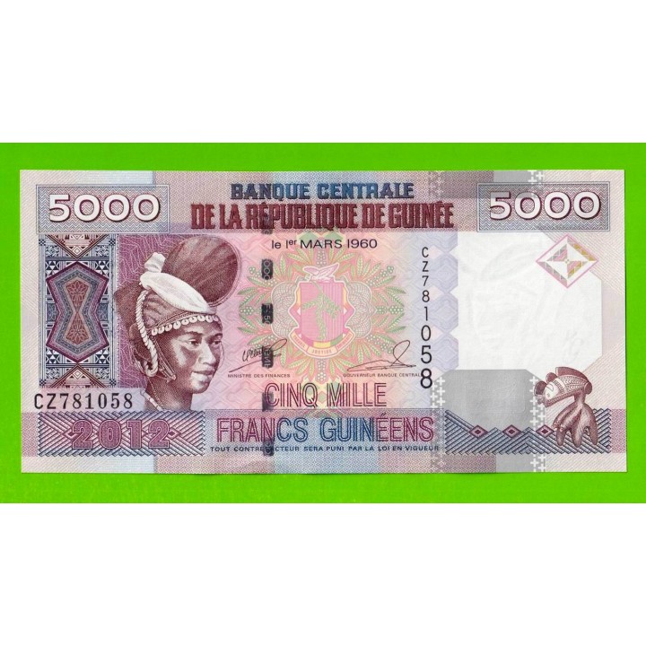 Гвинея - 5000 франков - 2012 (CZ) - UNC!!!