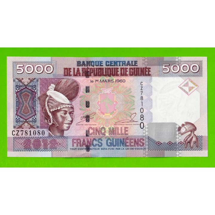 Гвинея - 5000 франков - 2012 (CZ) - UNC!!!