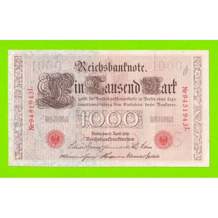 Германия - 1000 марок - 1910 - КРАСНАЯ