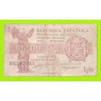 Испания - 1 песета - 1937 (B) - клееная