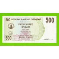 Зимбабве - 500 долларов - 2006 (AH)