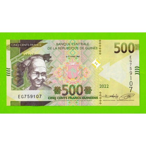 Гвинея - 500 франков - 2022 (EG) - UNC!!!