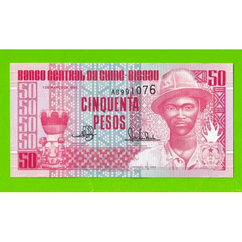 Гвинея-Бисау - 50 песо - 1990 (AB) - UNC!!!