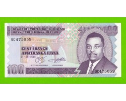 Бурунди - 100 франков - 2001 - UNC!!!