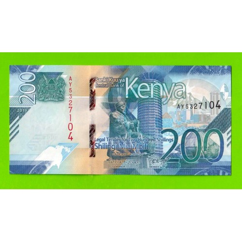 Кения - 200 шиллингов - 2019 - UNC!!!