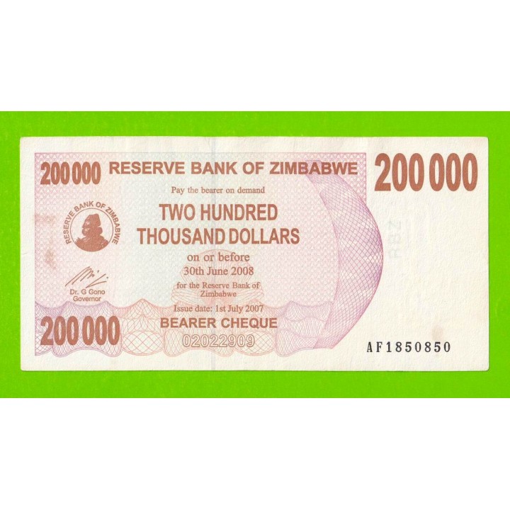 Зимбабве - 200000 долларов - 2007 (AF)