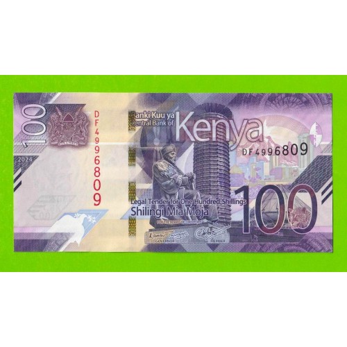 Кения - 100 шиллингов - 2024 - UNC!!!