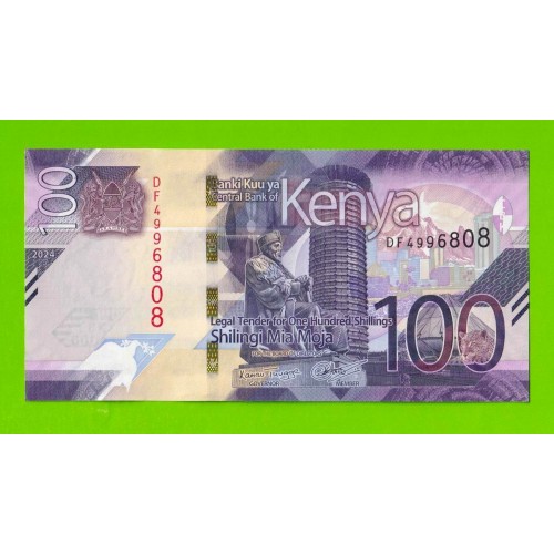 Кения - 100 шиллингов - 2024 - UNC!!!