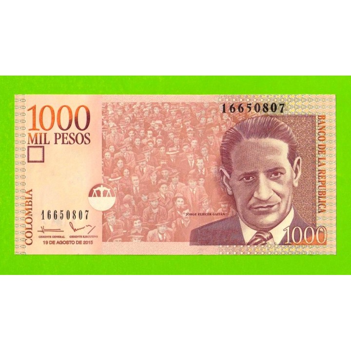Колумбия - 1000 песо - 2015 - UNC!!!