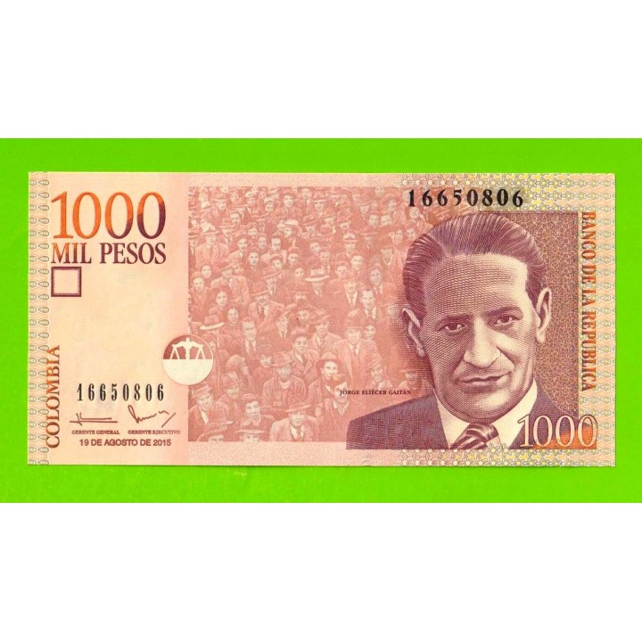 Колумбия - 1000 песо - 2015 - UNC!!!