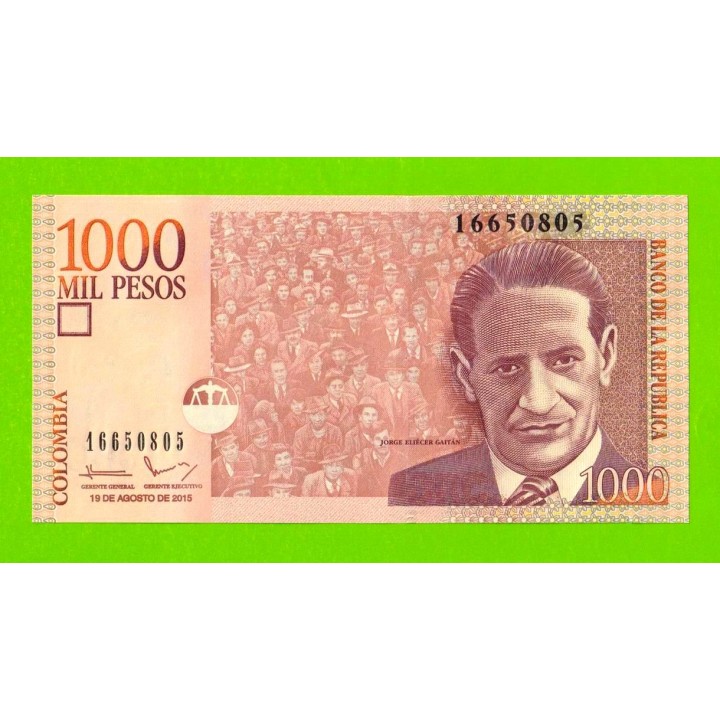 Колумбия - 1000 песо - 2015 - UNC!!!