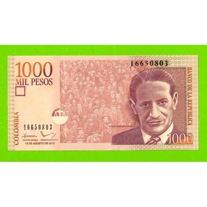 Колумбия - 1000 песо - 2015 - UNC!!!