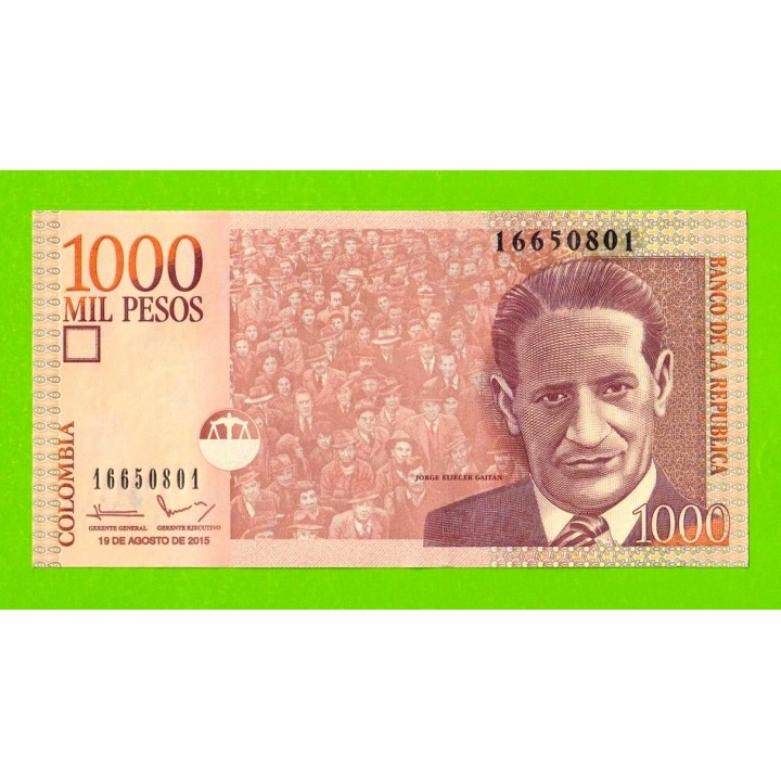 Колумбия - 1000 песо - 2015 - UNC!!!