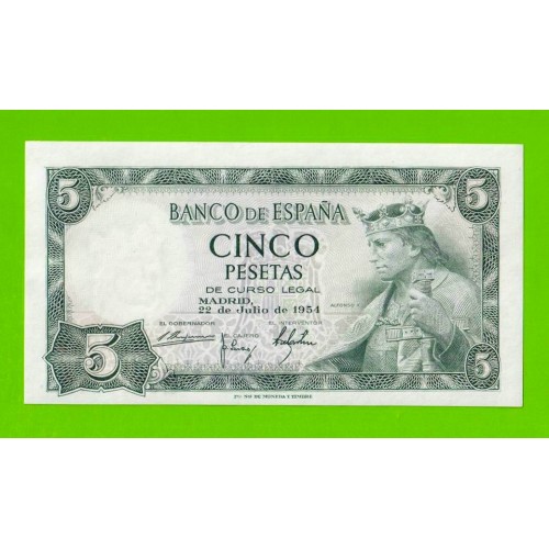 Испания - 5 песет - 1954 - UNC-!!!