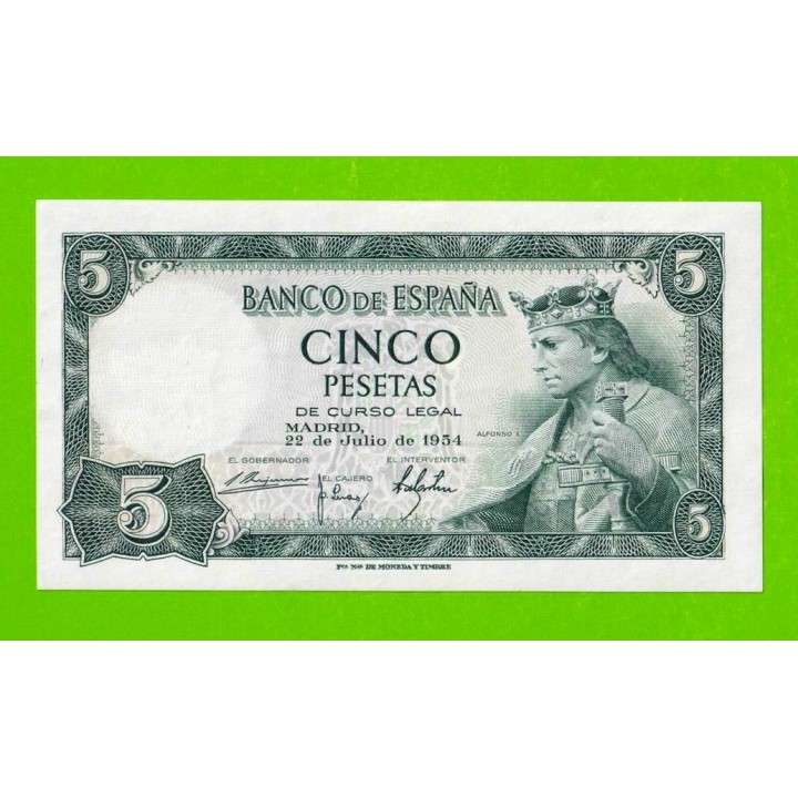 Испания - 5 песет - 1954 - UNC-!!!