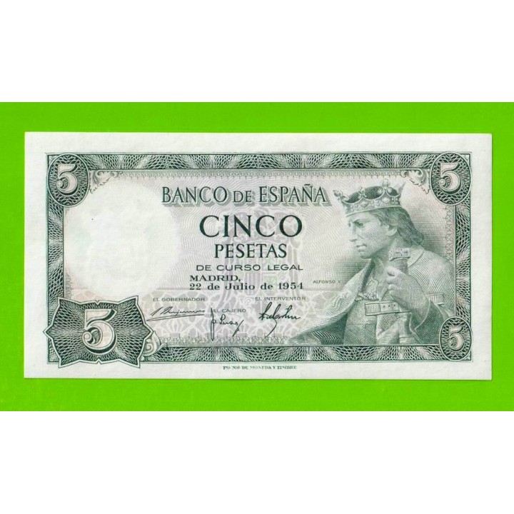 Испания - 5 песет - 1954 - UNC-!!!