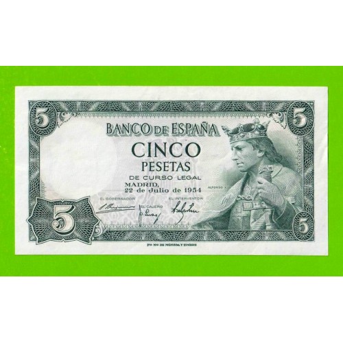 Испания - 5 песет - 1954 - XF+!!!