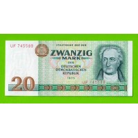 Германия  (ГДР) - 20 марок - 1975 (UF) - UNC-!!!