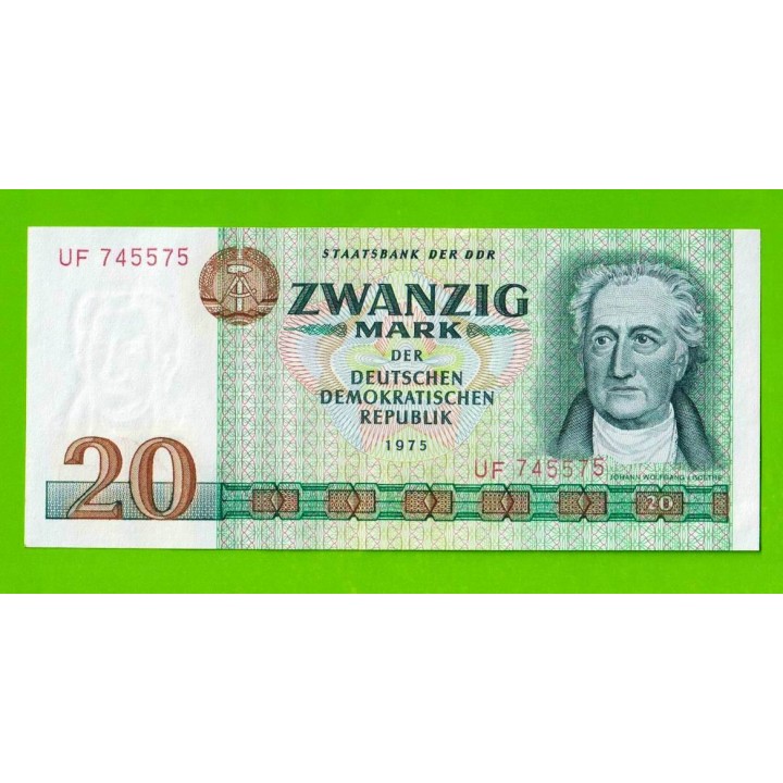 Германия  (ГДР) - 20 марок - 1975 (UF) - UNC-!!!