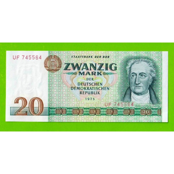 Германия  (ГДР) - 20 марок - 1975 (UF) - UNC-!!!