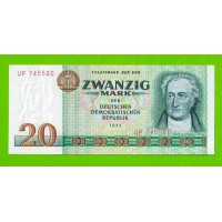 Германия  (ГДР) - 20 марок - 1975 (UF) - UNC-!!!