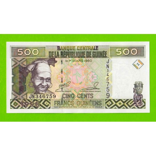 Гвинея - 500 франков - 1998 (JN) - UNC!!!