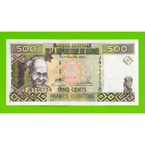 Гвинея - 500 франков - 1998 (JN) - UNC!!!