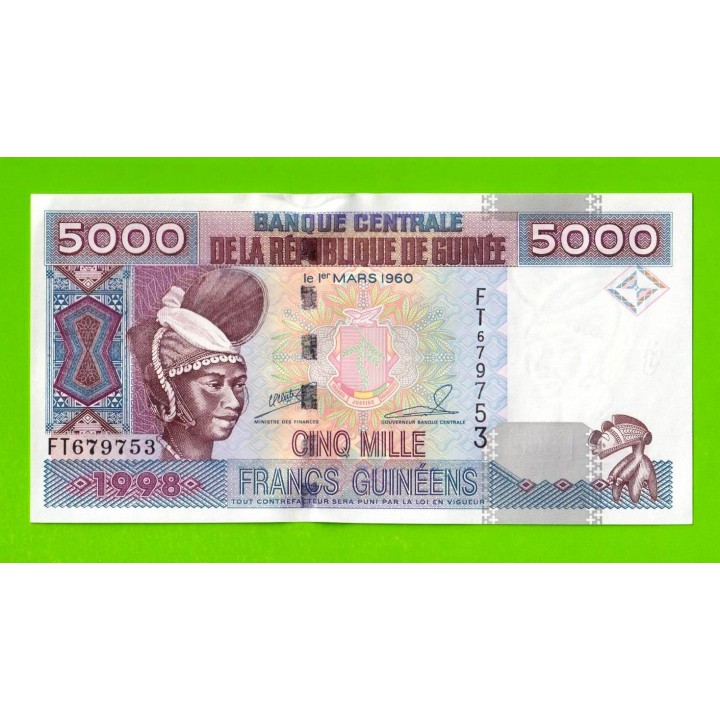 Гвинея - 5000 франков - 1998 (FT) - UNC!!!